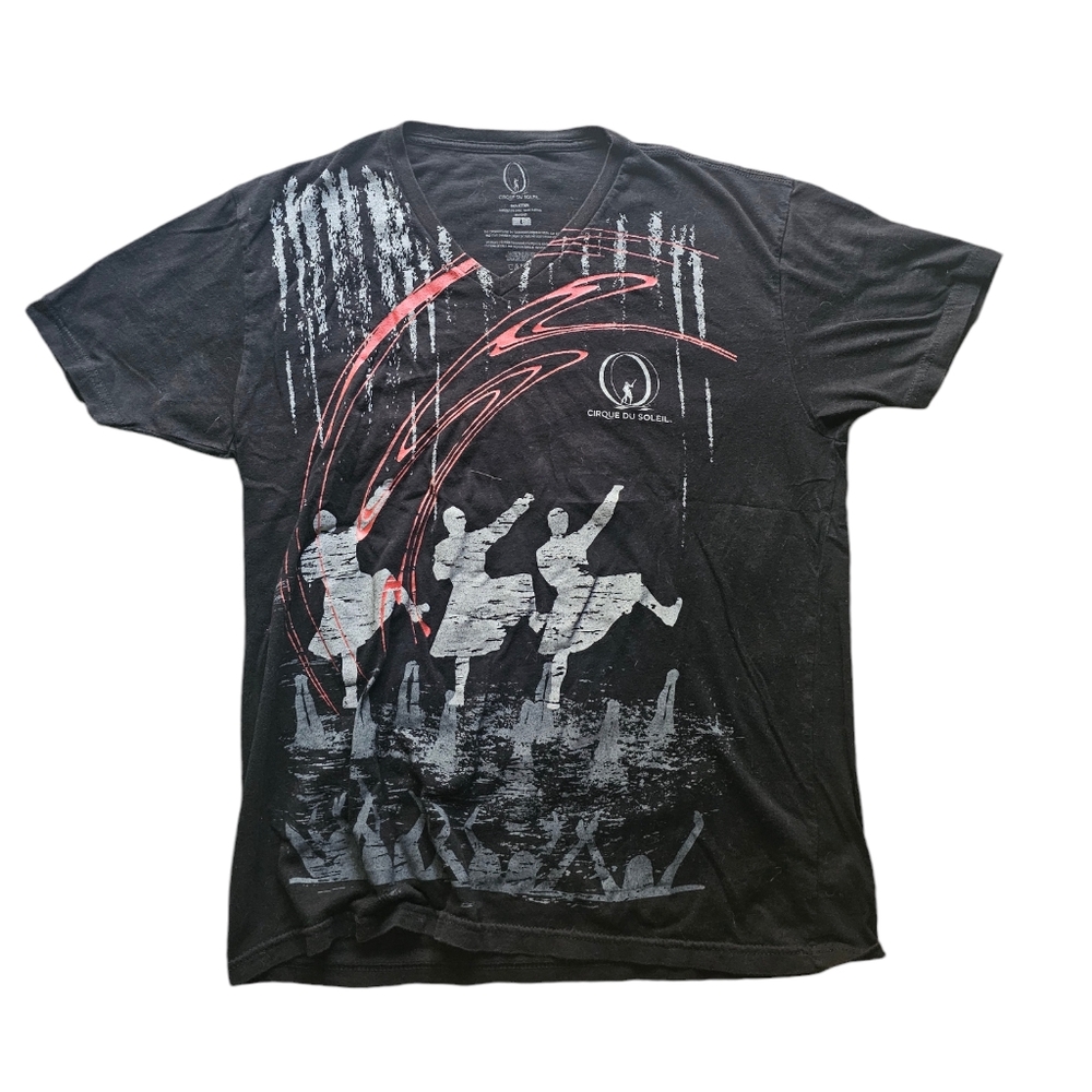 Cirque du soleil black circus artists print‎ cotton t-shirt size L